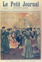 Impfung bei einem Abendempfang während einer Pockenepidemie, aus „Le Petit Journal“, 29. Januar 1894